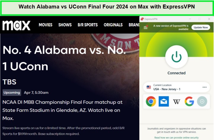watch-alabama-vs-uconn-final-four-2024-in-Netherlands-on-max-with-expressvpn