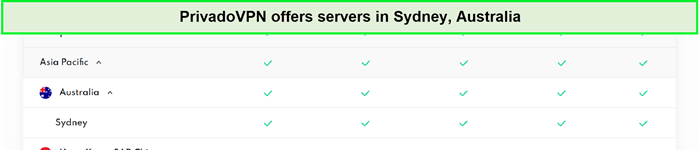 privadovpn-offer-servers-in-Australia